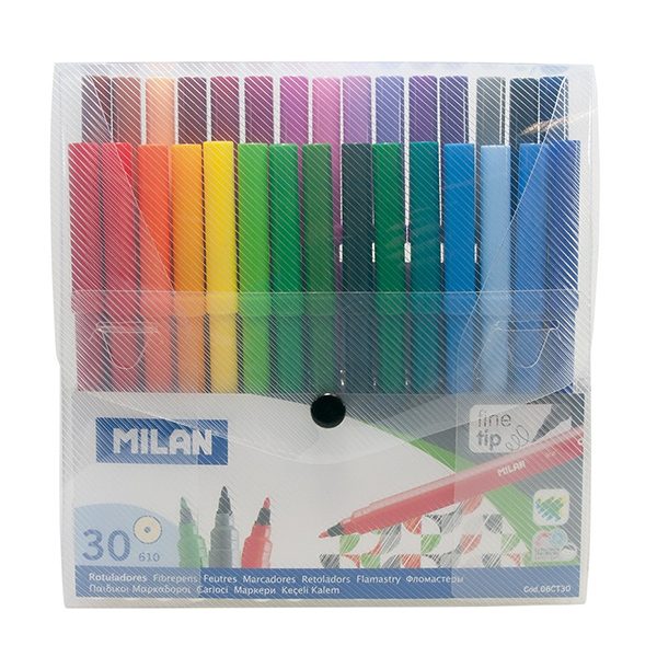 MILAN BOX OF 30 FIBER PENS 06CT30