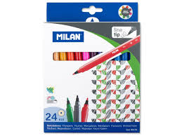 MILAN BOX OF 24 WATER BASED FIBER PENS 80159