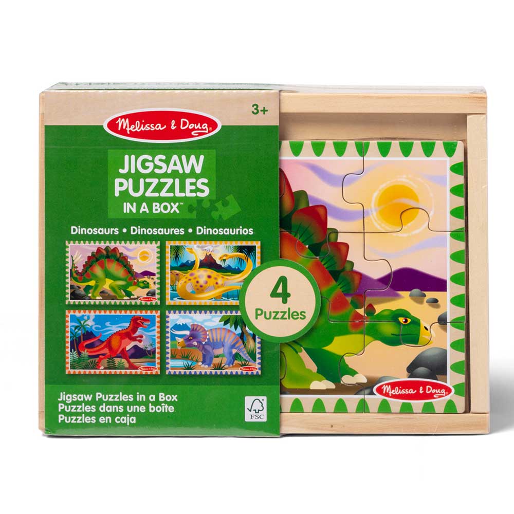 Dinosaur Jigsaw Puzzles in a Box - 12 pieces