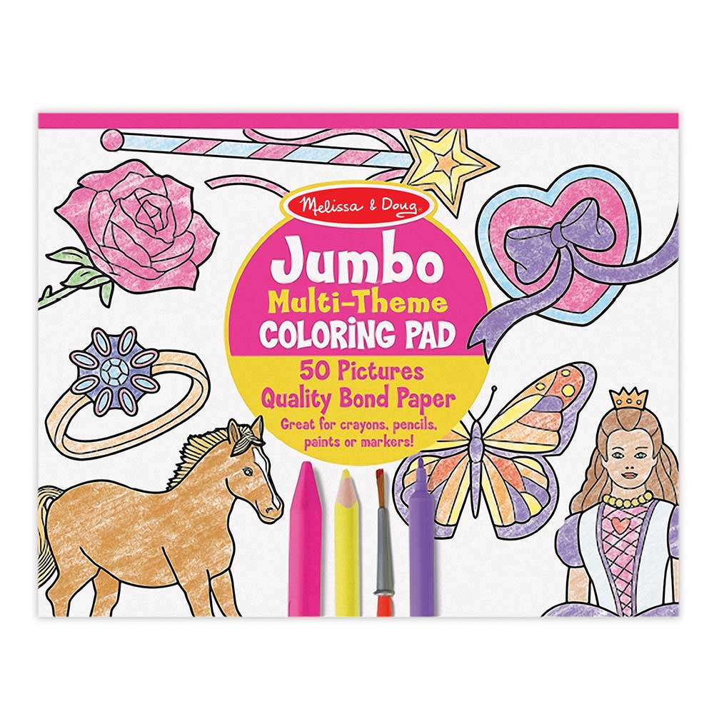 Melissa and Doug Jumbo Coloring Pad - Pink (11" x 14")