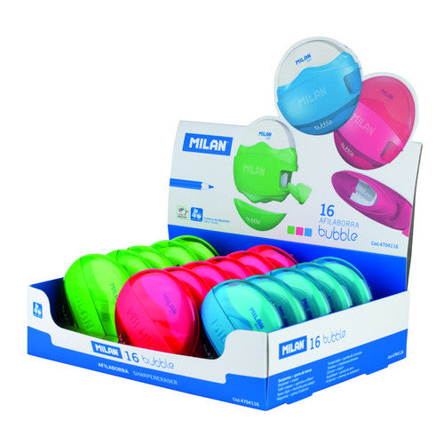 MILAN BUBBLE SHARPENER + ERASER 4704116