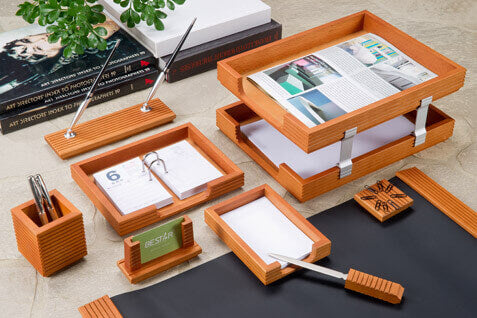 BESTAR DESK SET 9 PC WOODEN 9208DDY
