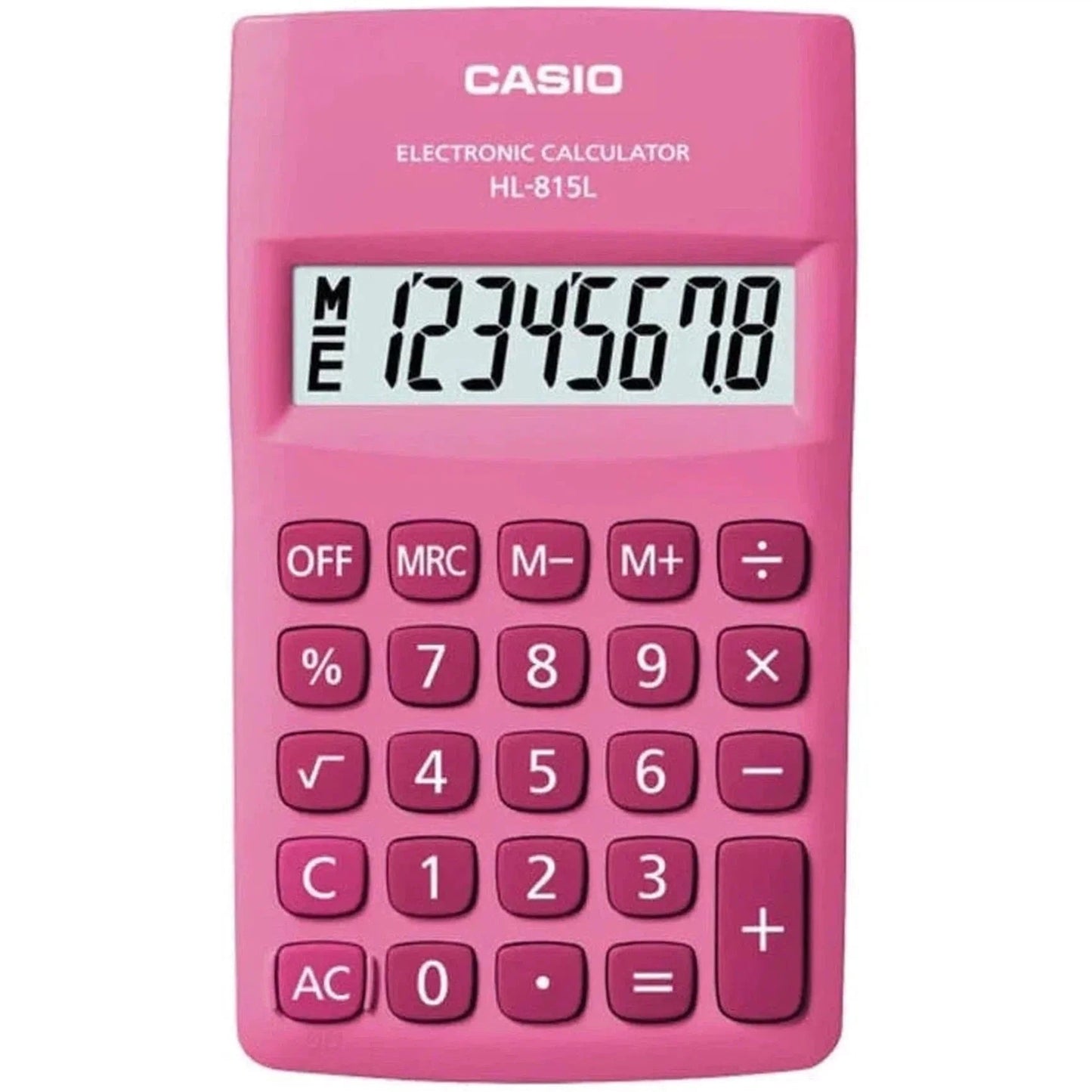 Casio 8 Digit Pink Calculator Hl-815L