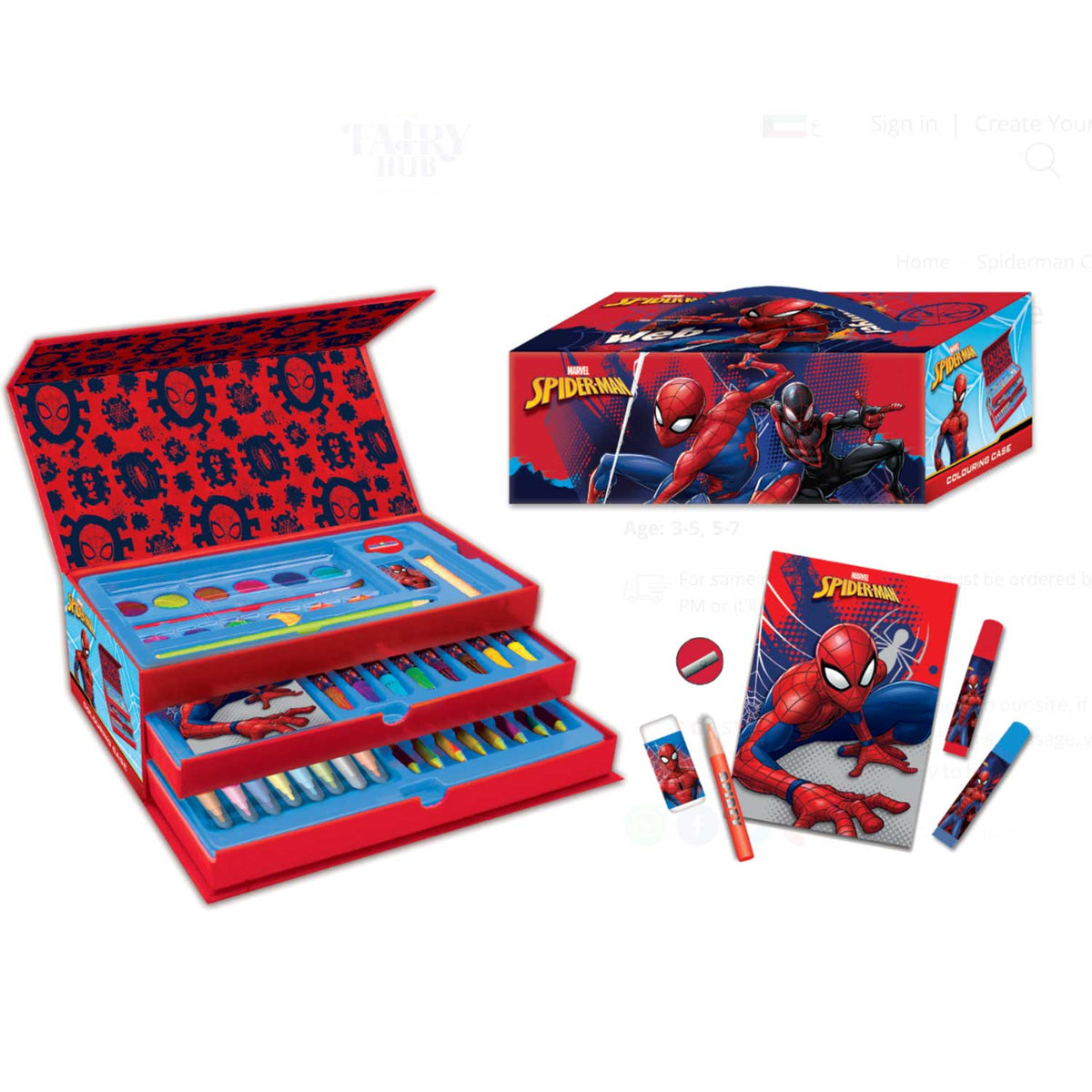 SPIDERMAN COLOURING CASE