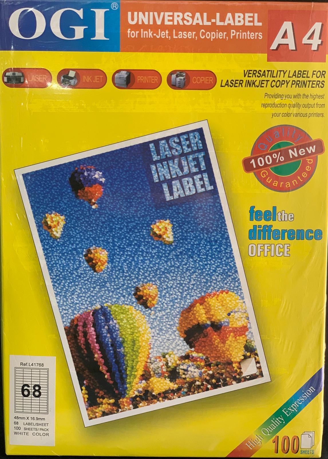 OGI LABEL 68 48X16.9 MM L41768