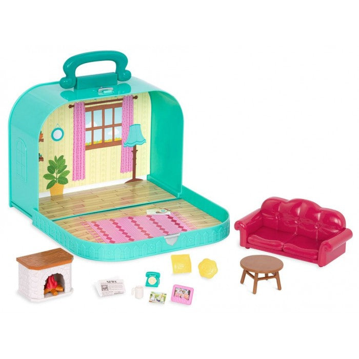 Li'l Woodzeez Blue Case with Accessories Living Room