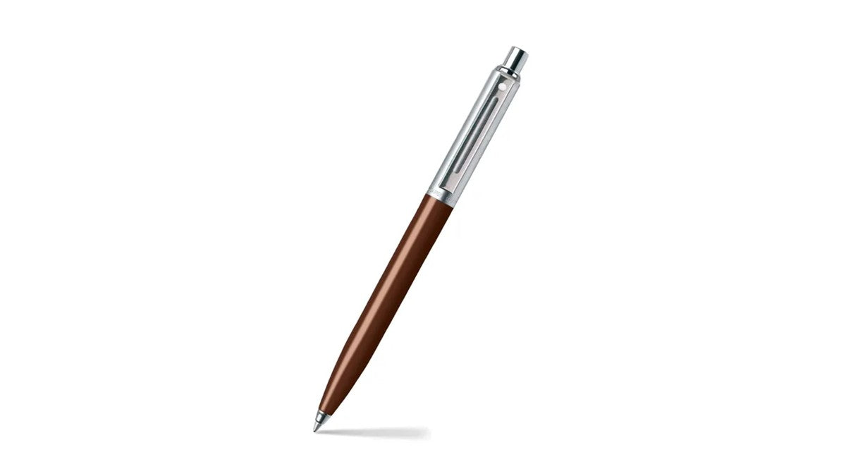 Sheaffer 3212 Sentinel Ballpoint Pen Coffee Brown With Chrome Trim