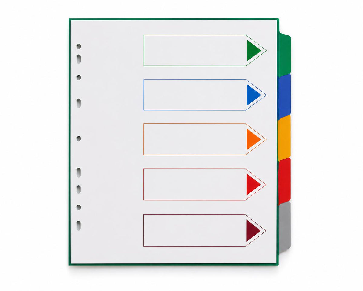 A3 size color divider 1-5