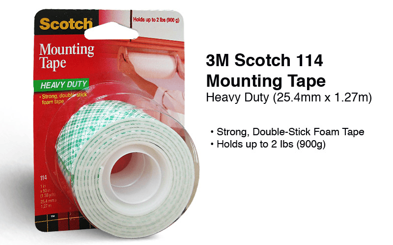SCOTCH DOUBLE SIDED CLEAR MOUNTING ROLL HEAVY DUTY 1"X60" - 4010