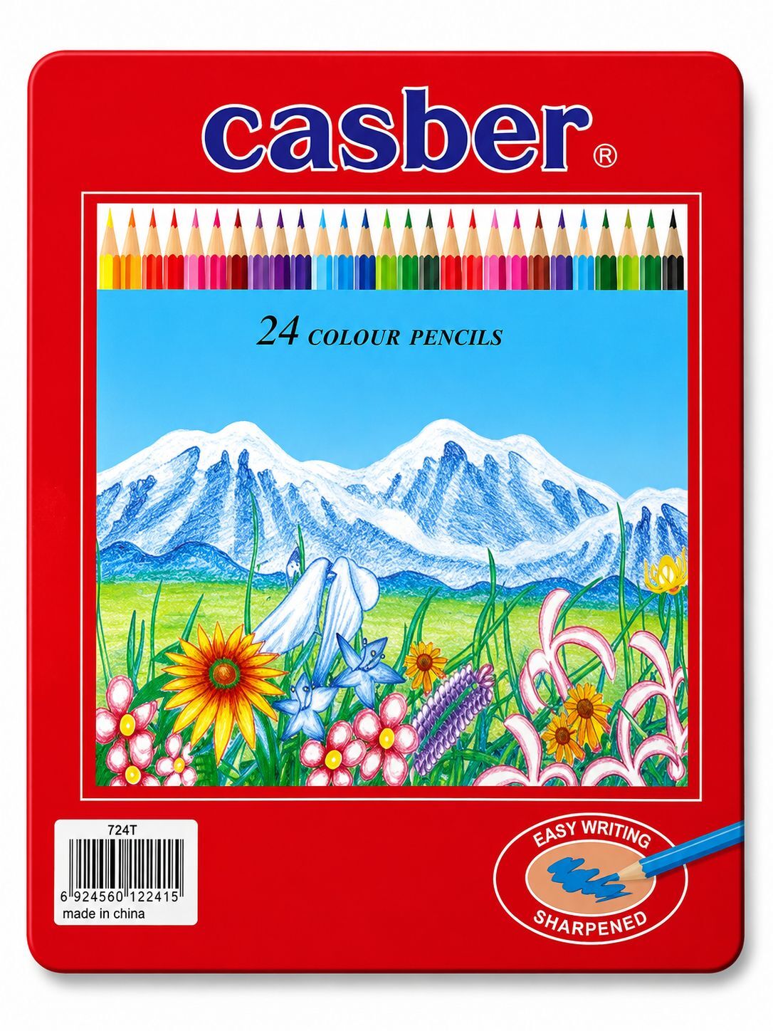 24PCS COLOR PENCIL METAL BOC 7-024T