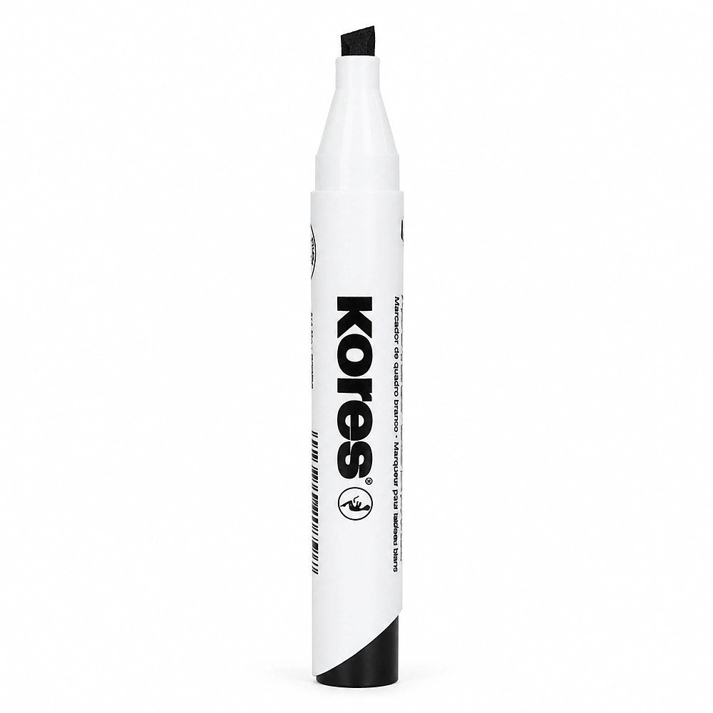 KORES WHITE BOARD MARKER BLACK CHISEL TIP