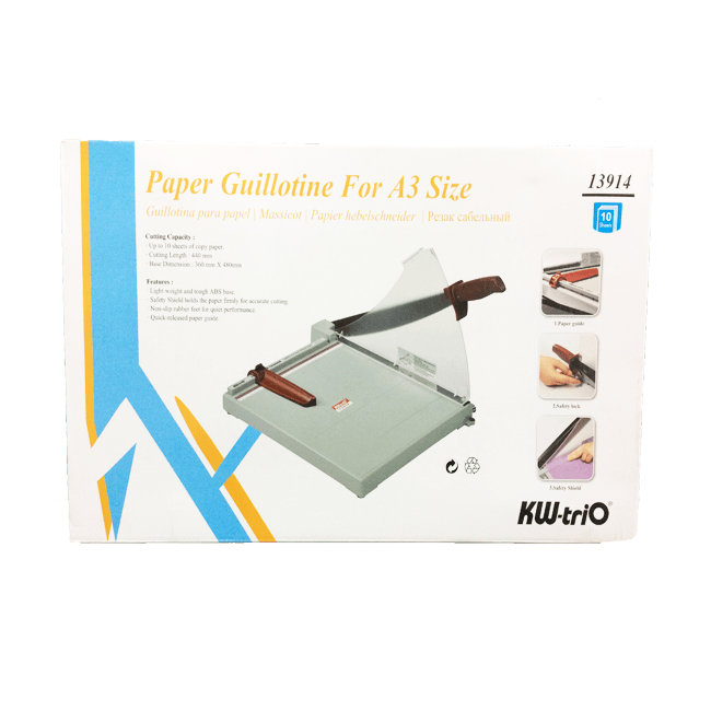 KW-Trio Paper Guillotine for A3 Size - Paper Cutter Board