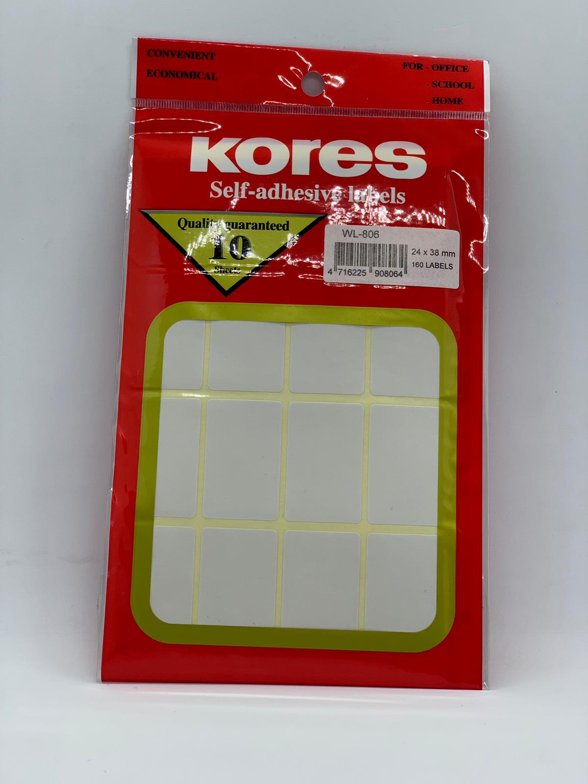 Kores Self Adhesive Labels WL-806