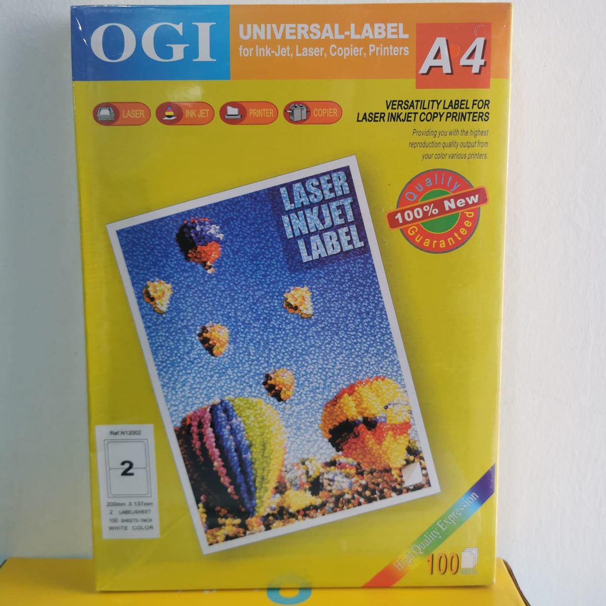 OGI LABEL 2 200X137 MM N12002 ROUNDED CORNERS