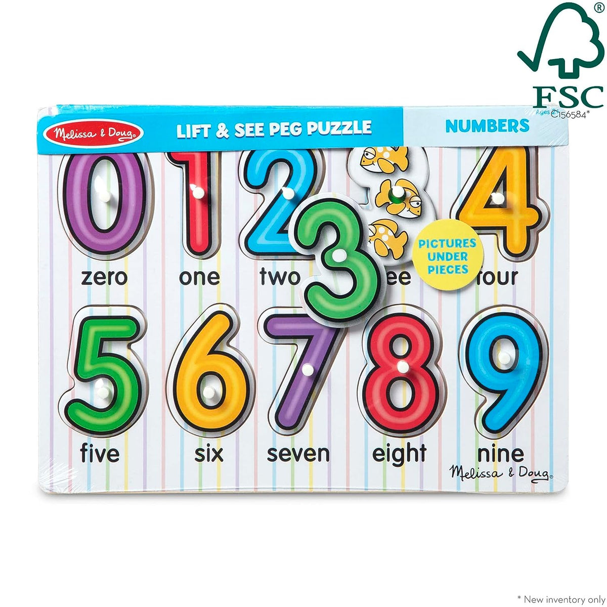 See-Inside Numbers Peg Puzzle - 10 Pieces