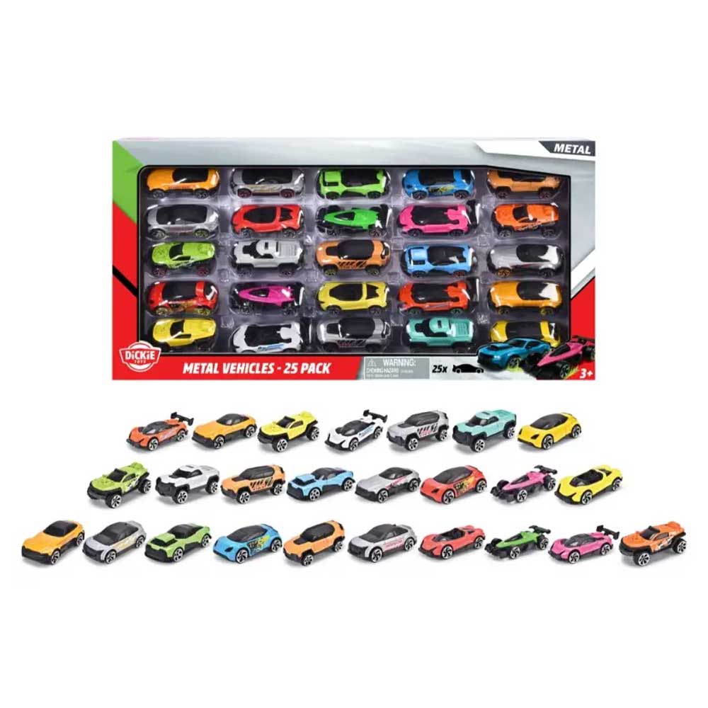 Die-cast Vehicles 25 Pack, 2-asst