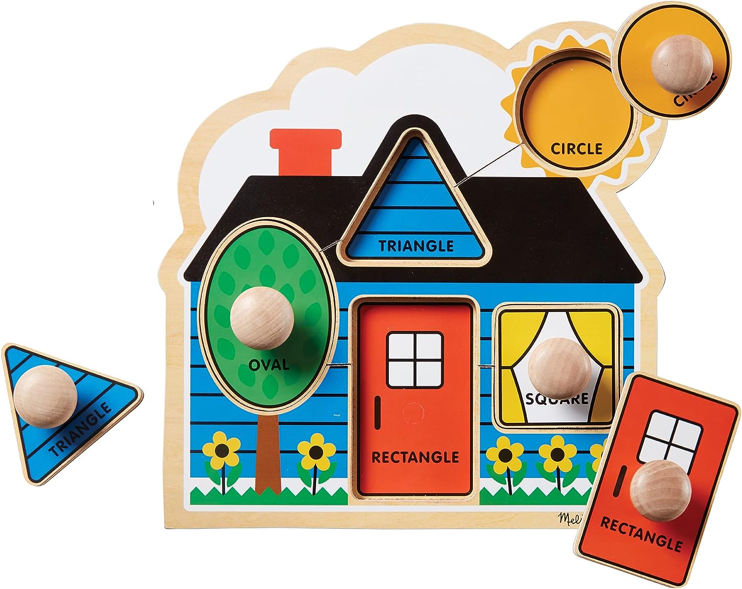 First Shapes Large Peg Puzzle - 5 Pieces