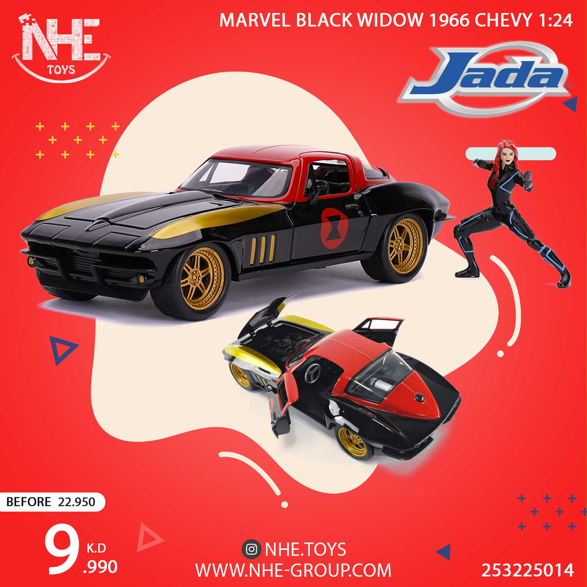 Marvel Black Widow 1966 Chevy 1:24