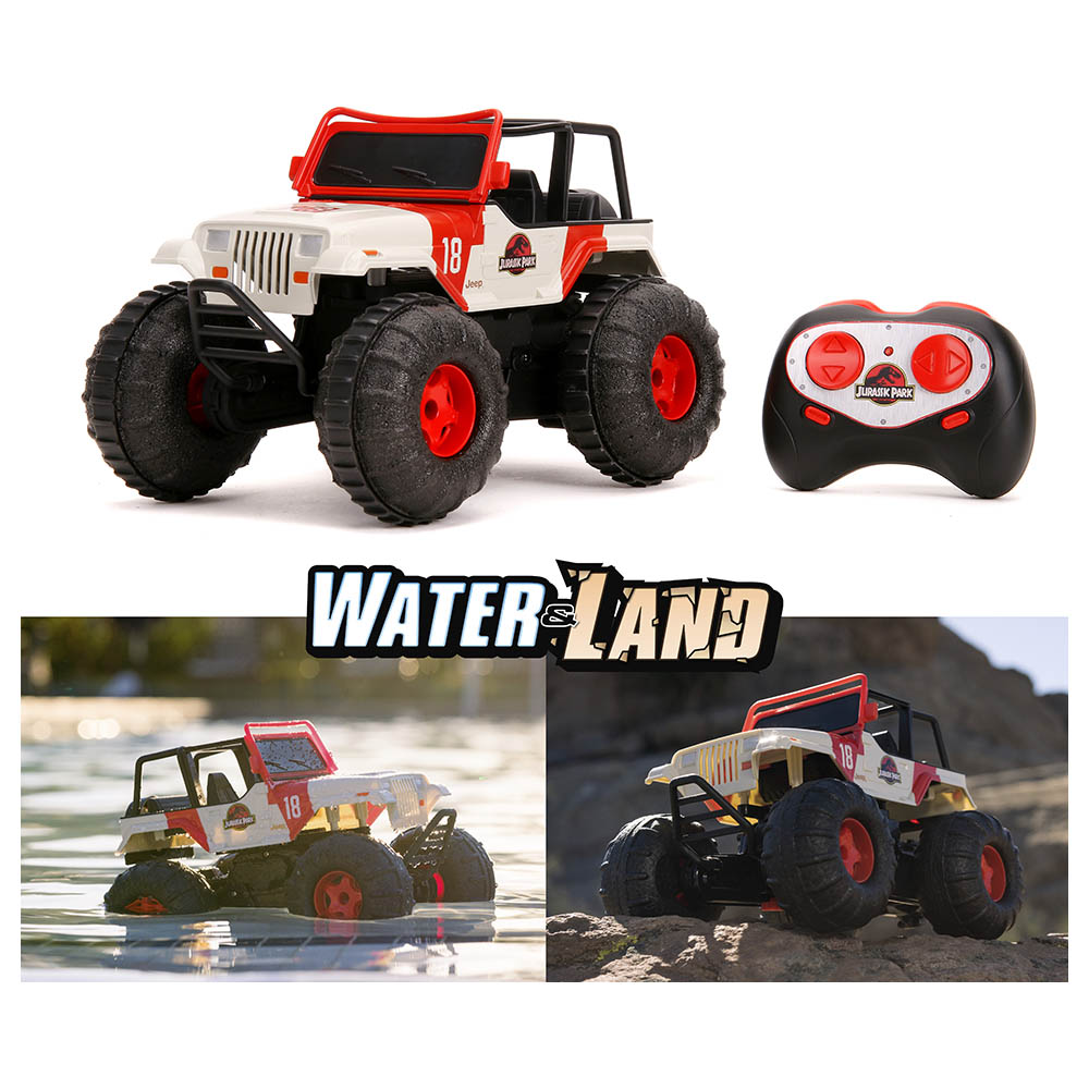 Jada - Jurassic Park RC Sea and Land Jeep 1:16