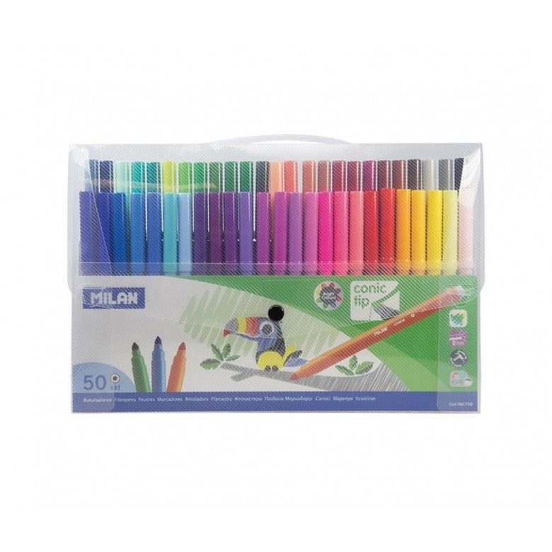 MILAN TRANSPARENT CASE 50 CONE-TIPPED FIBREPEN 06CT50