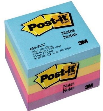 POST-IT ULTRA COLOURS 3" X 3" 654-5UC