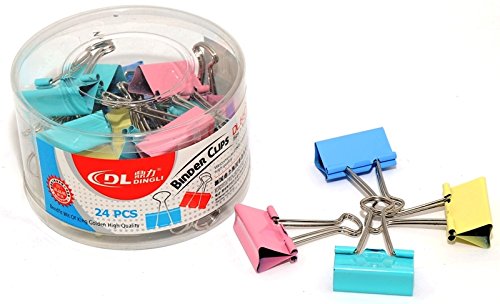 DINGLI BINDER CLIPS COLOUR 32 MM DL69403