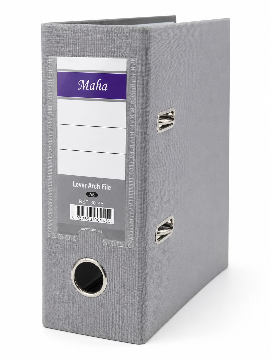A5 PVC Lever Arch Binder – Assorted Colors (Black/Blue/Grey/Red)