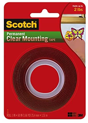 SCOTCH DOUBLE SIDED CLEAR MOUNTING ROLL HEAVY DUTY 1"X60" - 4010