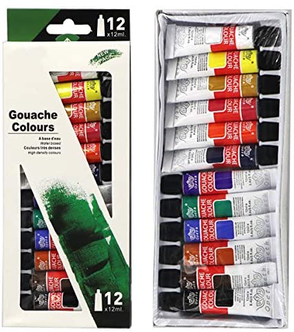 Gouache Colors Set Of 12