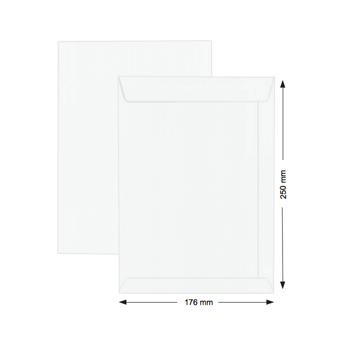 HISPAPEL ENVELOP WHITE 10 x 7 A5 B11 PKT-250