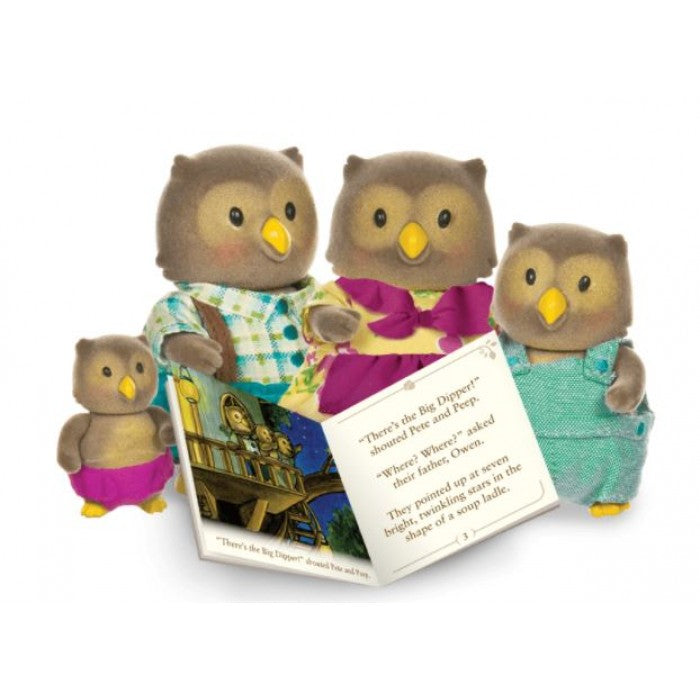 Lil Woodzeez Whooswhoos Owl Family with Storybook