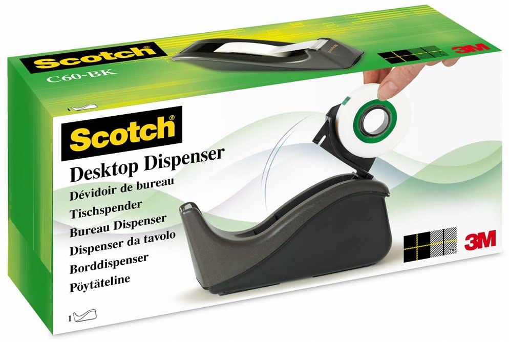 Scotch Desk Tape Dispenser - Black C-38