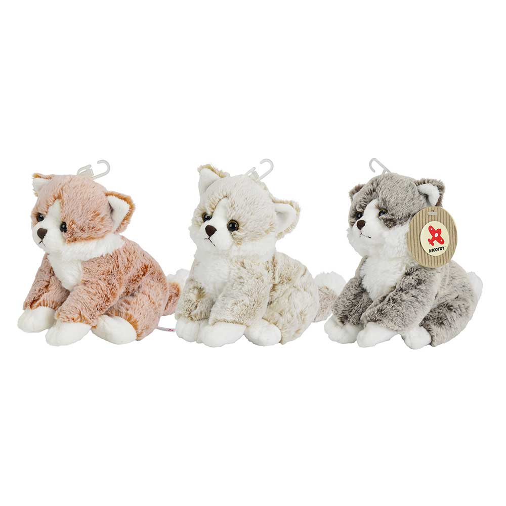 Nicotoy Plush Cat, 3-ass.25cm (HT,SH)