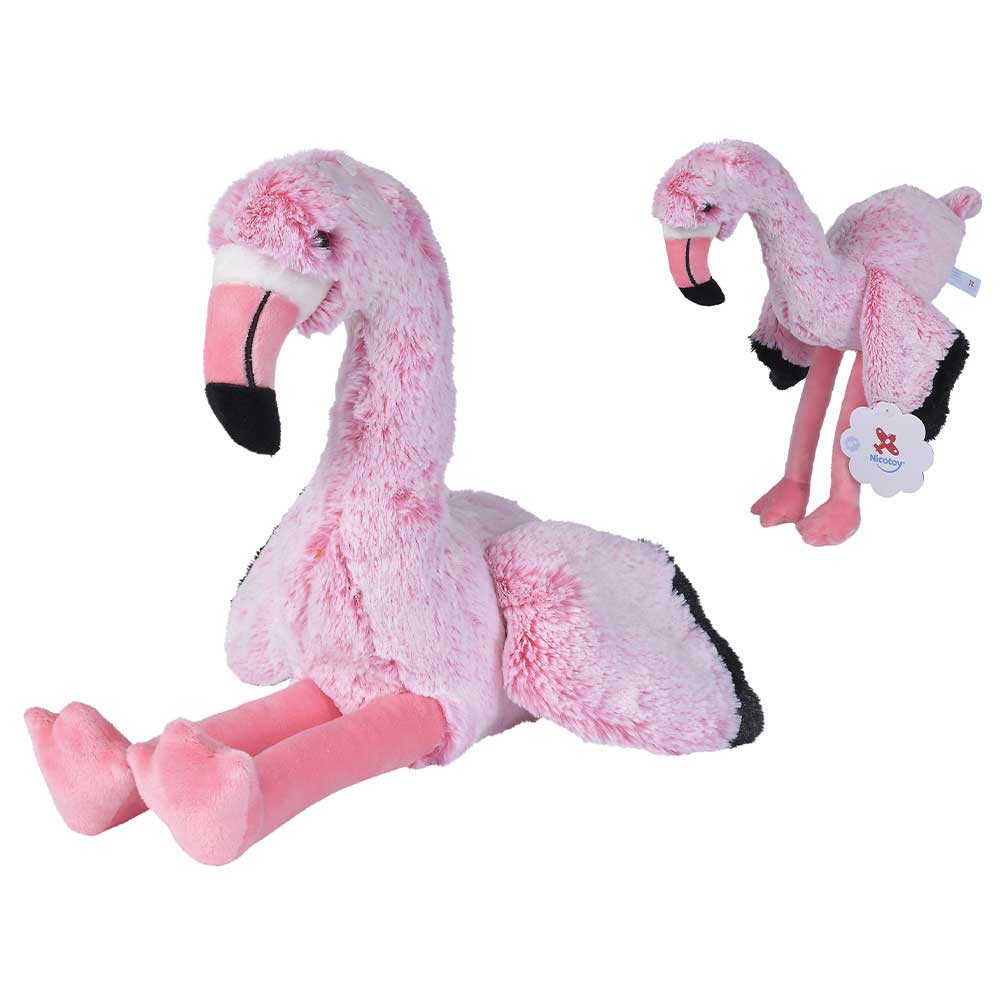 Plush Flamingo With Beans (21cm,Ht)