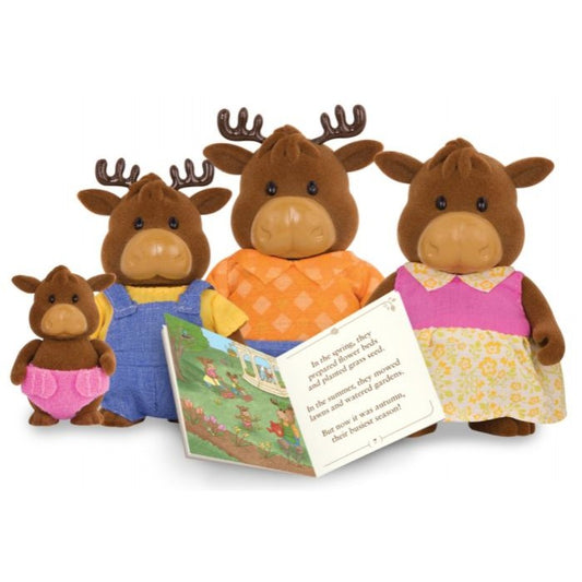 Li'L Woodzeez The Vanderhoof Moose Family with Storybook