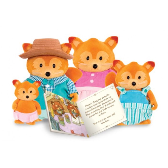 Li'l Woodzeez The Tippytail Fox Family with Storybook
