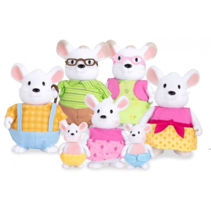 Li'l Woodzeez The Nibblekin Mouse Family Set with Grandparents