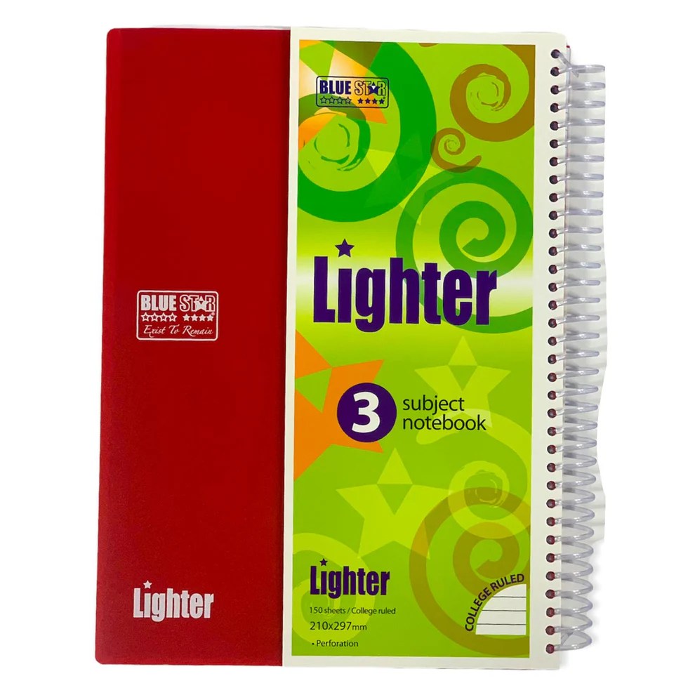 Blue Star 3 Subject Notebook