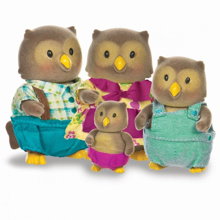 Lil Woodzeez Whooswhoos Owl Family with Storybook