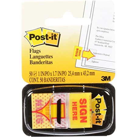 Post it Sign Here stick Note