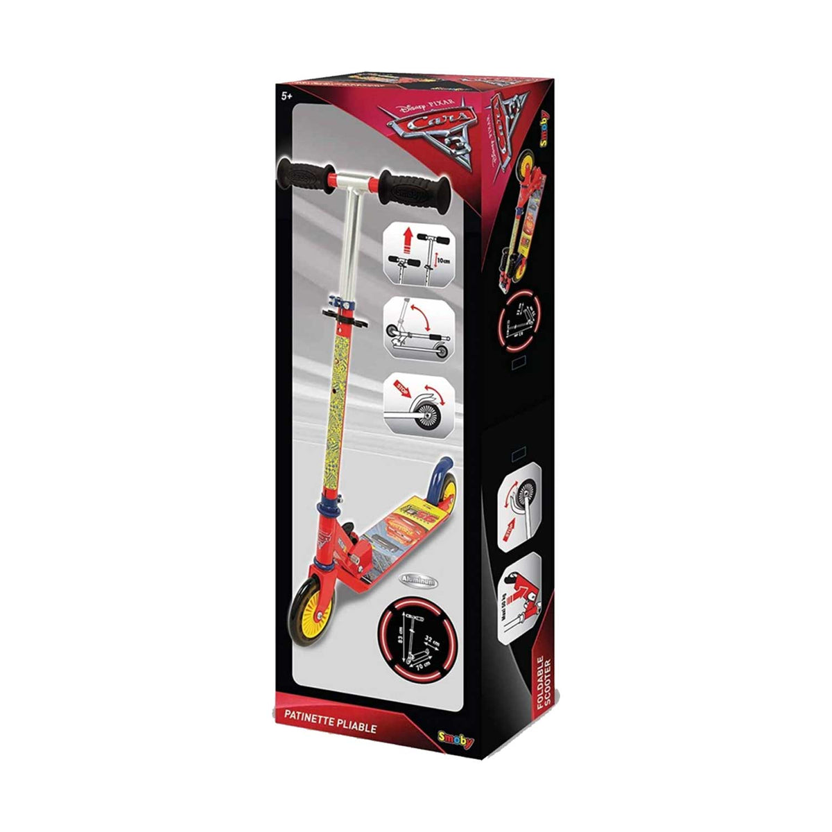 Smoby Cars 3 Foldable 2 Wheels Scooter
