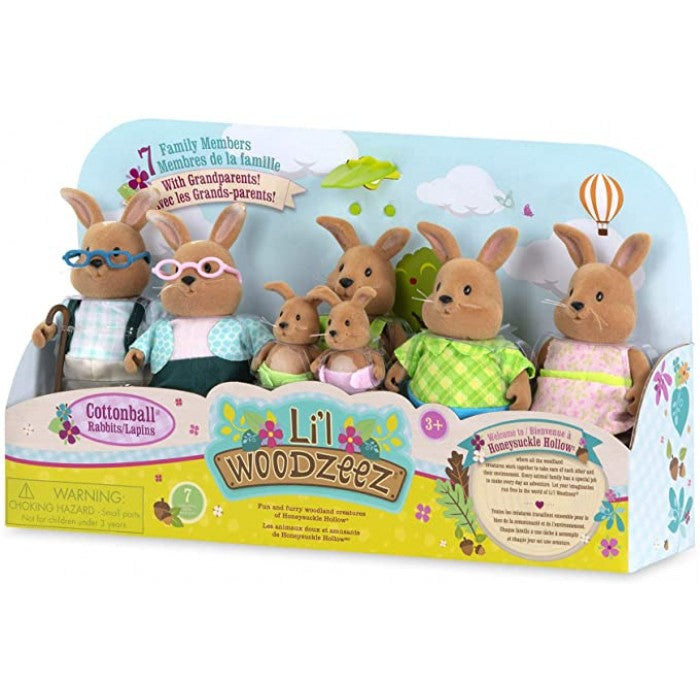 Li'l Woodzeez Rabbit Family Set with Grandparents