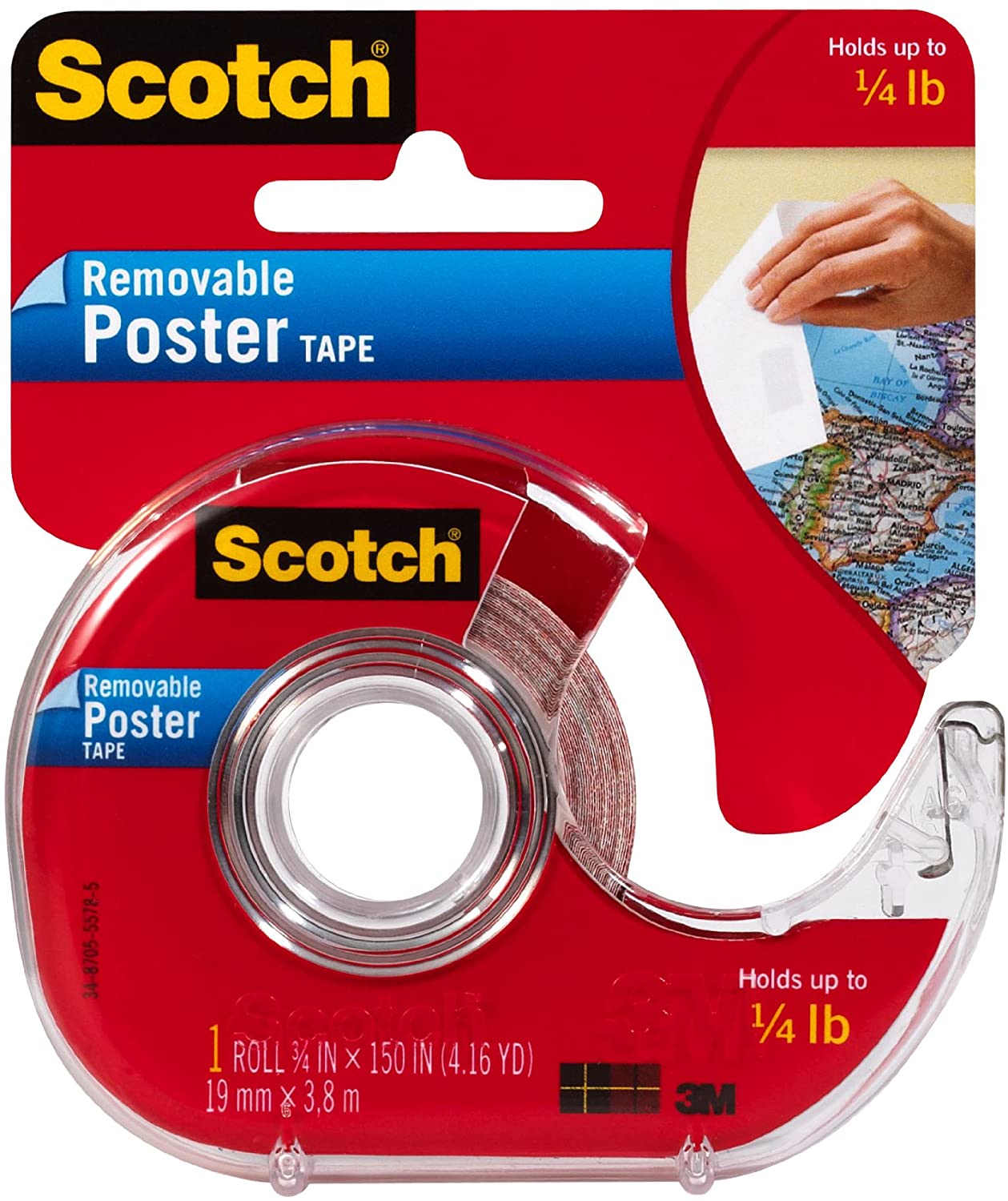 SCOTCH DOUBLE SIDED REMOVABLE POSTER TAPE - 109