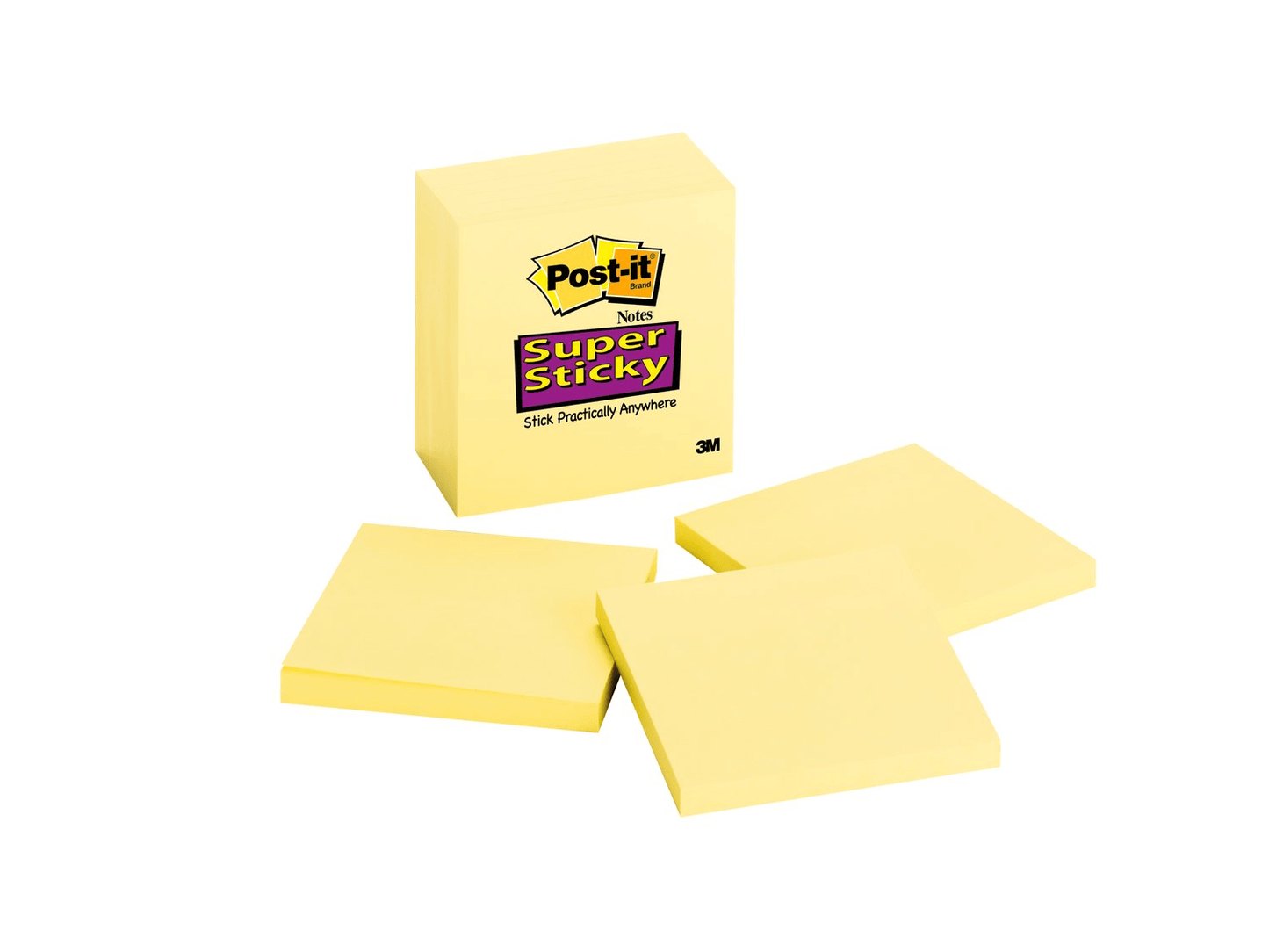 POST-IT NOTES YELLOW SUPER STICKY 3" X 3" 3321-SSY