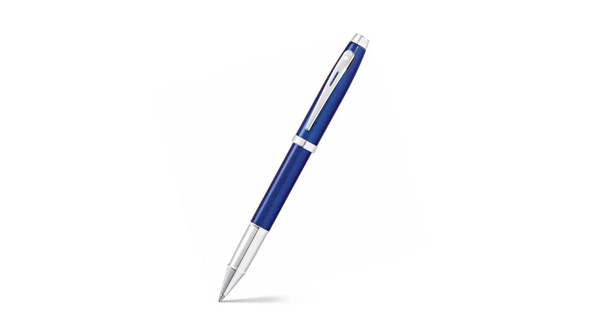 Glossy Blue Lacquer With Chrome Plated Trim Ballpoint