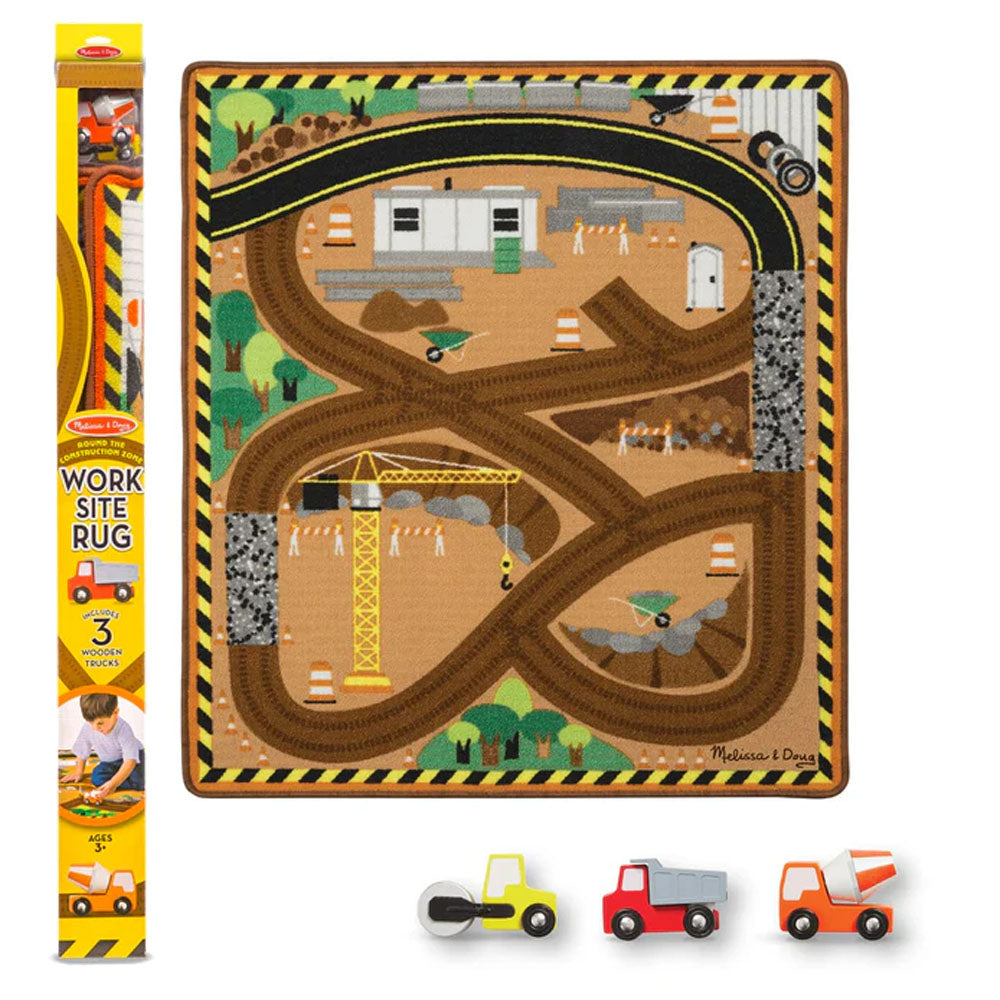 Round the Site Construction Truck Rug