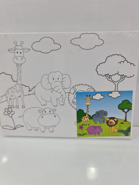 KID's Canvas Painting With Water Color ( 4 )
