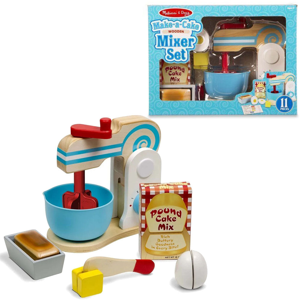 Wooden Make-a-Cake Mixer Set
