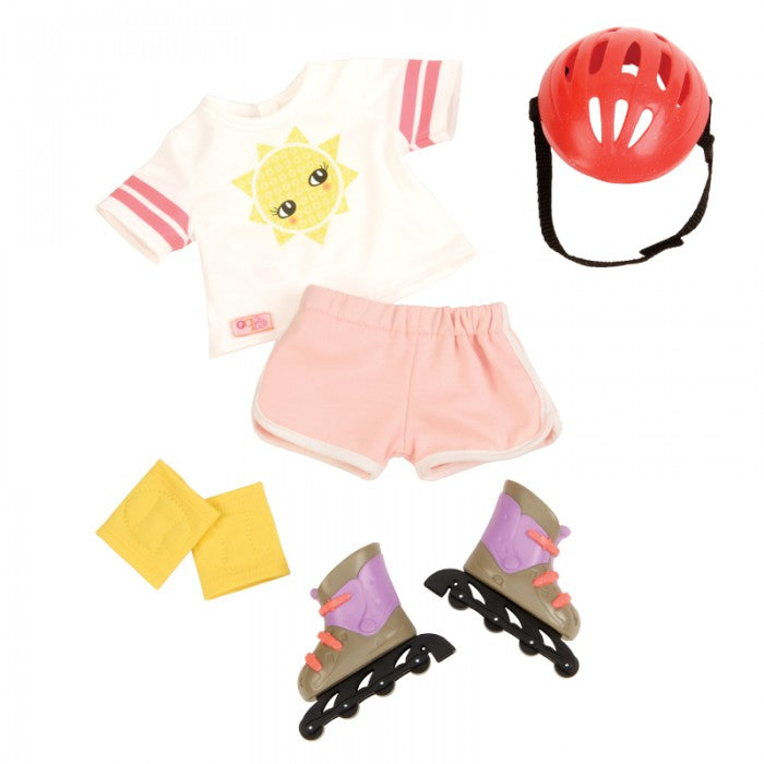 Our Generation Rollerblades and Outfit