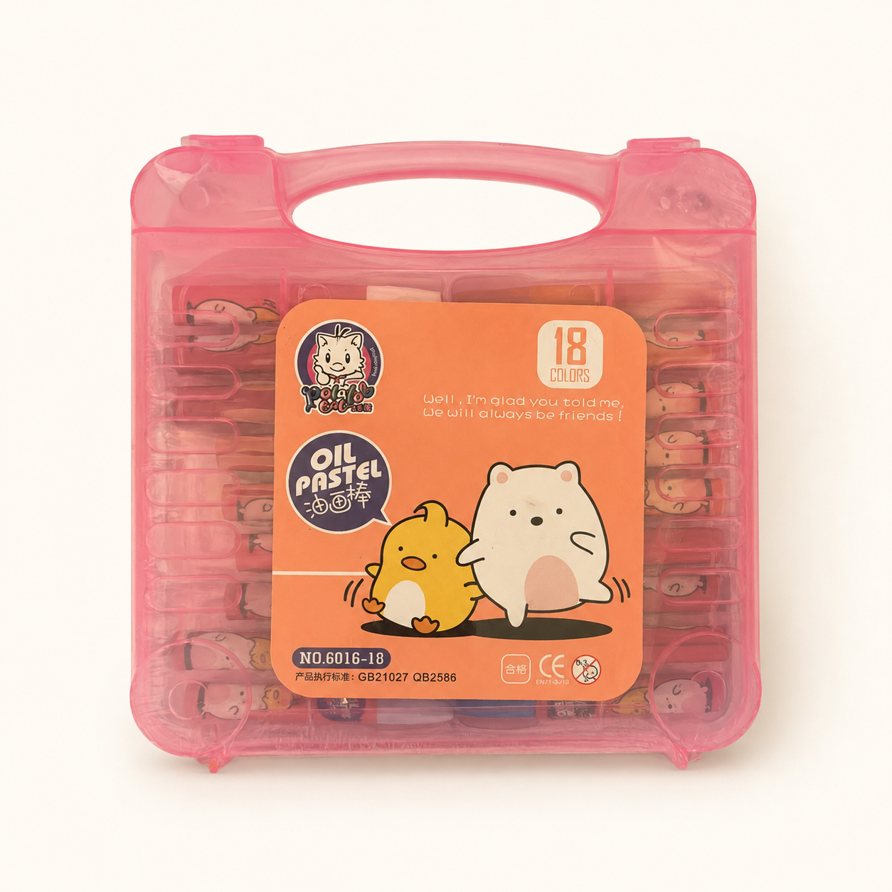 8PCS Oil Pastel PP BOX 6016-18 — studio product view